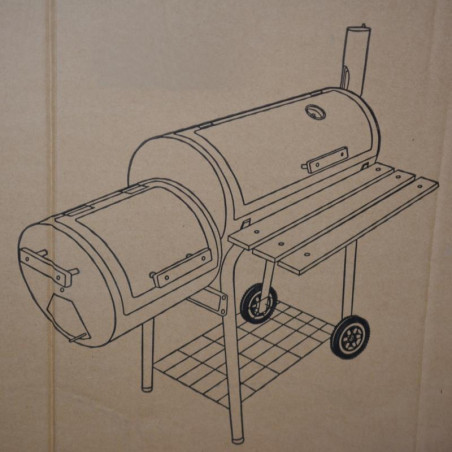 Grill ogrodowy z pokrywą 3 półki SK-30A